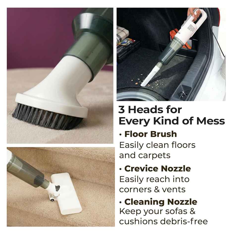 Lifelong Vacuum Cleaner LLVC922 | 14KPA | HEPA | 3 Heads | Handheld | 75dB