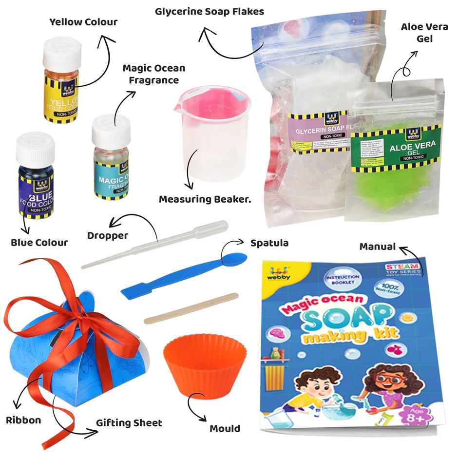 Webby DIY Soap Making Kit Educational & Learning Activity Kit for Boys & Girls