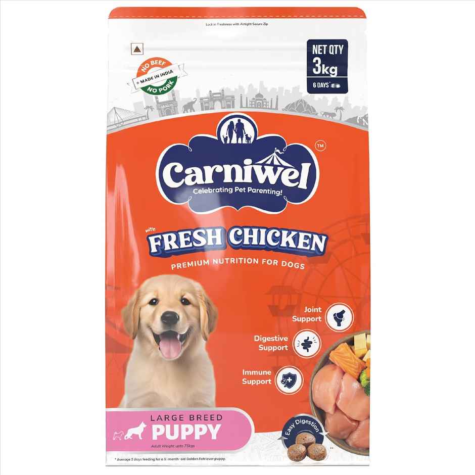 Carniwel Fresh Chicken Dry Dog Food For Large Breed, Puppy