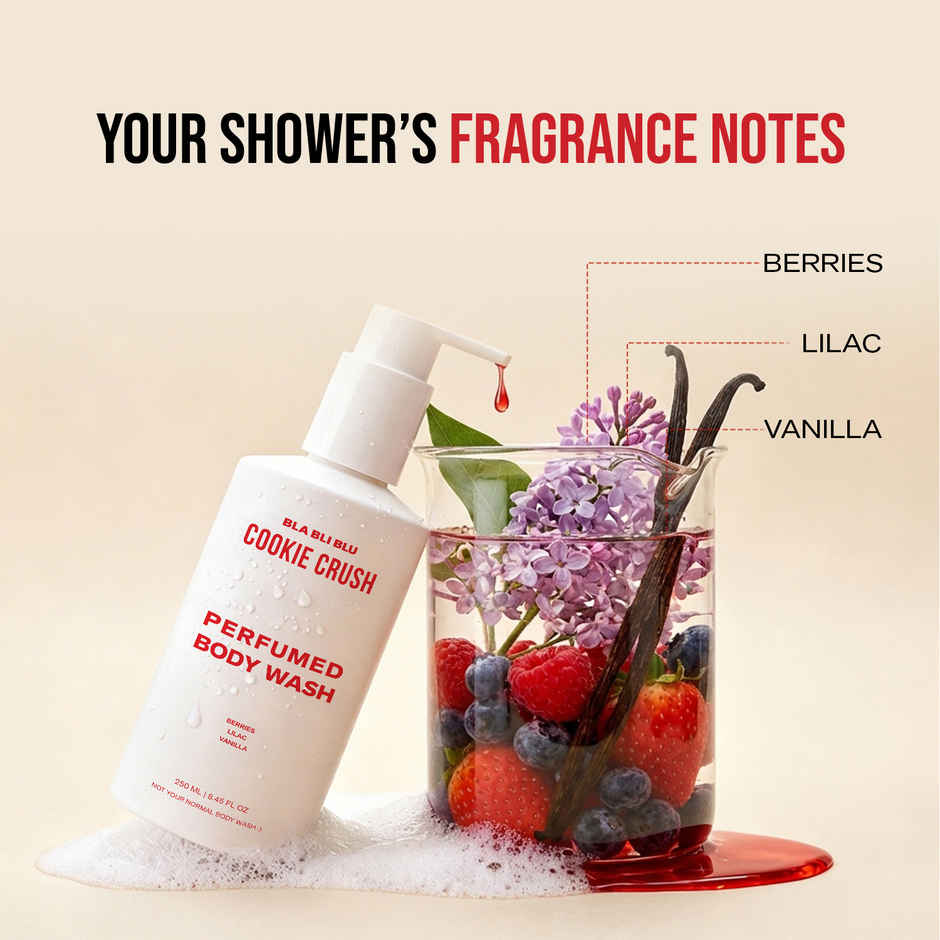 Cookie Crush Perfumed Body Wash for Men & Women | Berries, Lilac & Vanilla Fragrance
