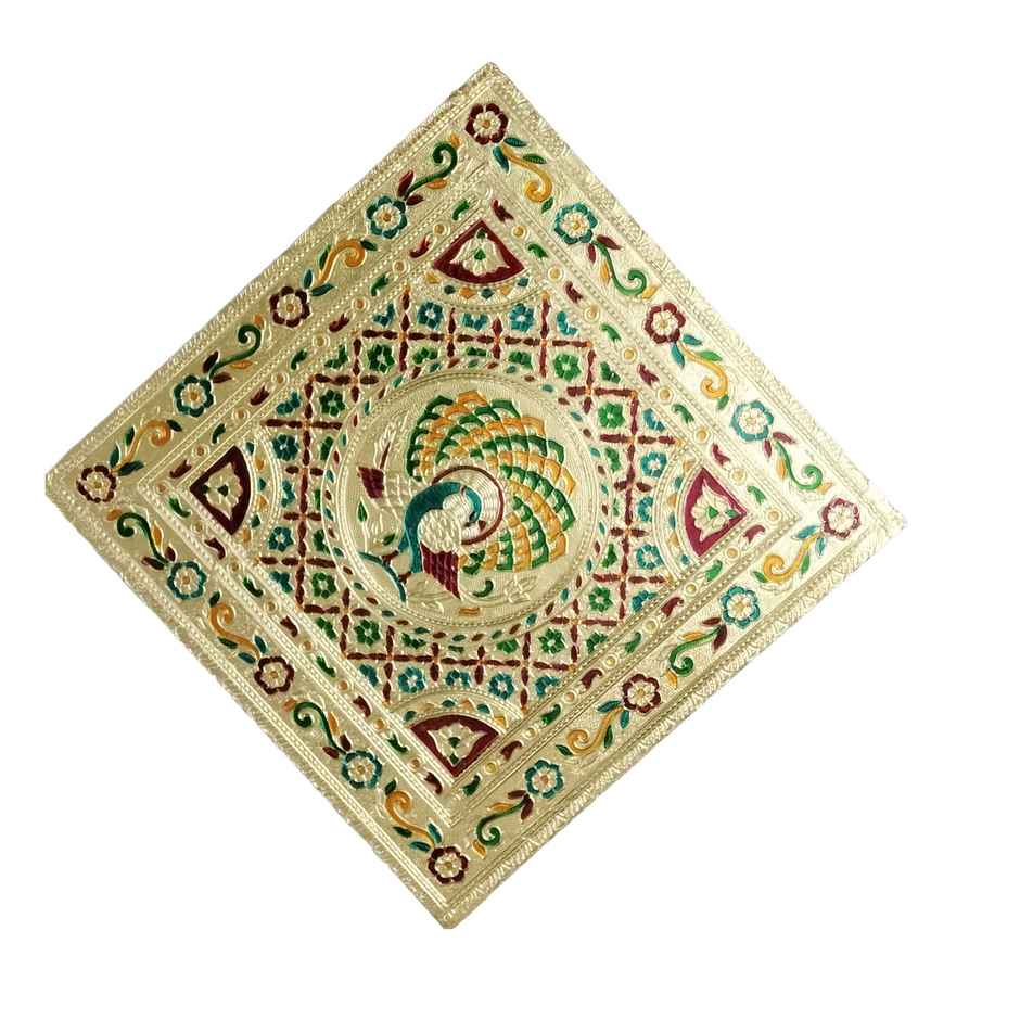 Puja Chowki Square 14 x 14 Inch
