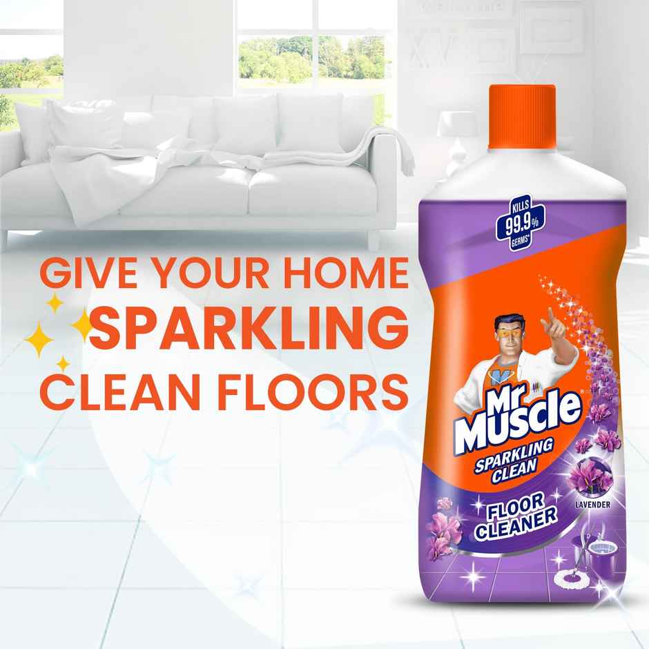 Pledge Wood Floor Cleaner(475ml) & Mr Muscle Floor Cleaner Lavender(2l) Combo