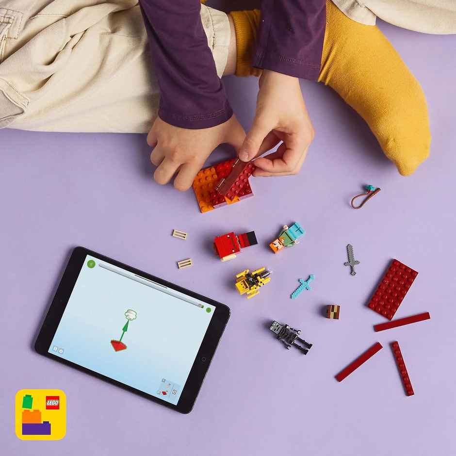 LEGO Minecraft The Nether Lava Battle Gamer Toy for Kids 21266 Building Blocks Toys