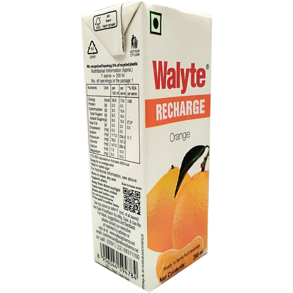 Walyte Recharge Orange Oral Liquid