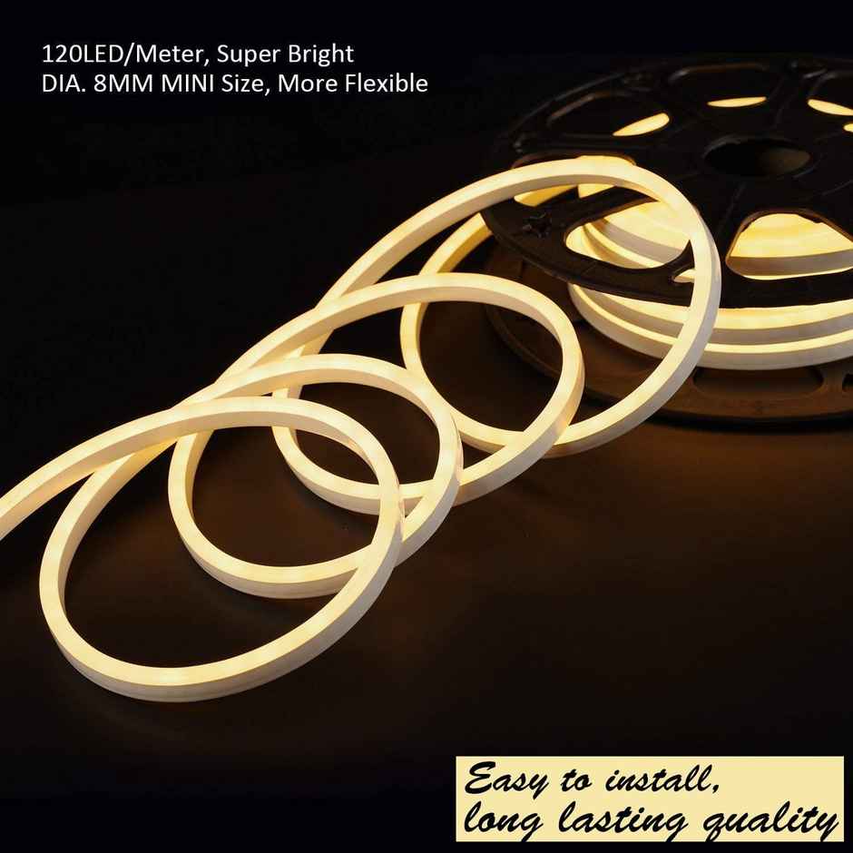 DesiDiya Neon Decorative Led Lights With Adapter Soft Glow | Warm White | 5 m