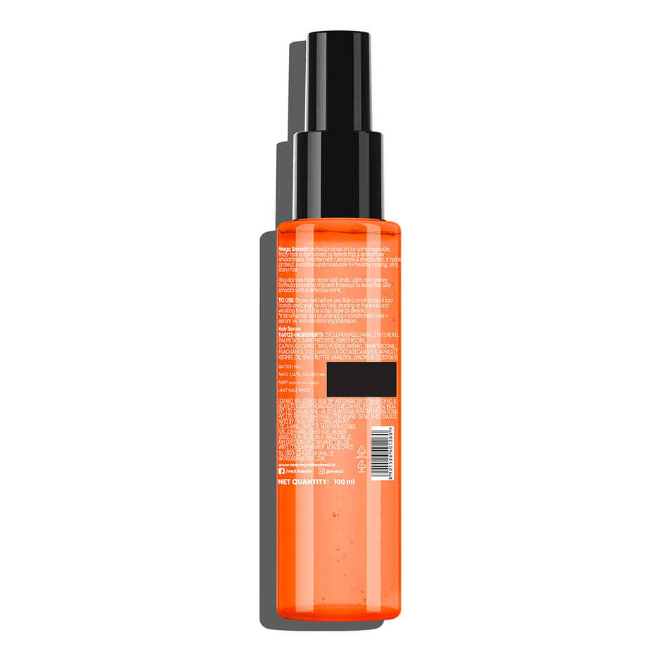 Matrix Mega Smooth Anti-Frizz Serum with Shea Butter & Ceramides | 4-Days Frizz Control