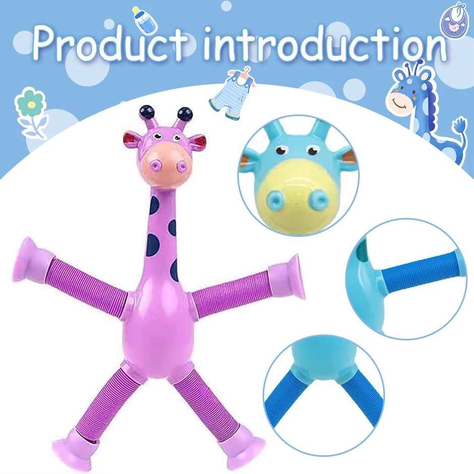 Kidology Telescopic Suction Cup Giraffe Toy (Colour May Vary)
