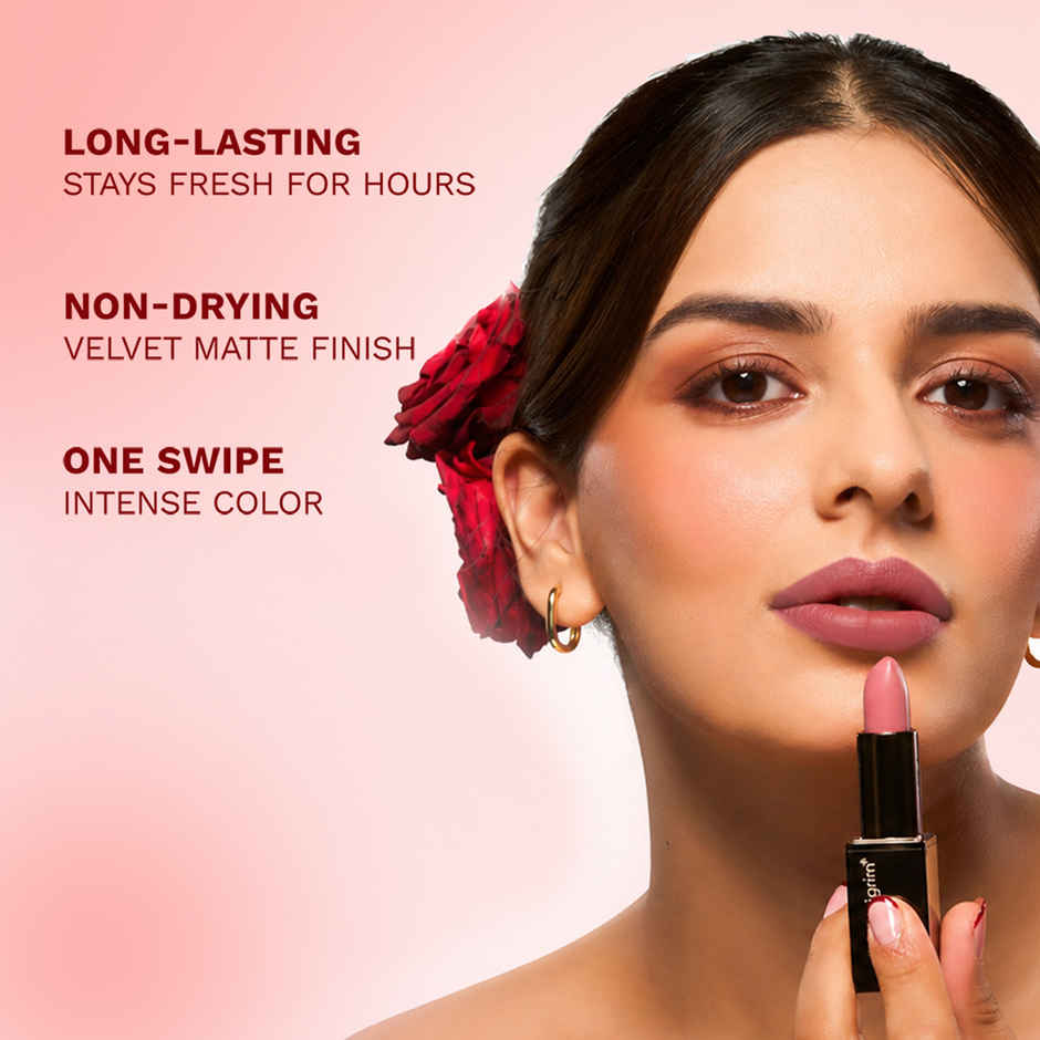 Pilgrim Matte Me Up! Bullet Lipstick SPF 30 Lightweight & Long-lasting | Cupid's Pink 03