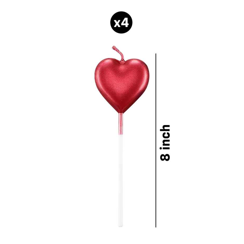 Red Heart Candle | Anniversary | Birthday | Propose Decoration | Party Propz