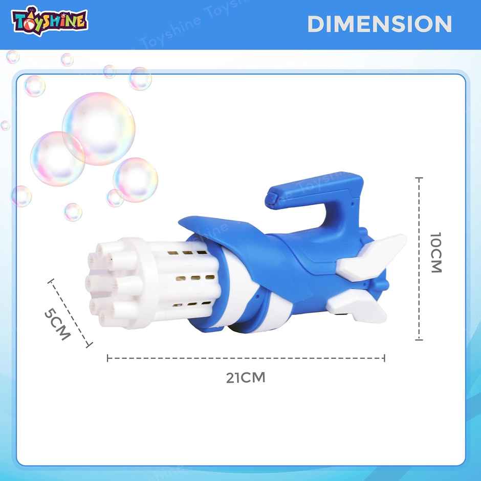 Toyshine 8 Hole Space Shuttle Design Electric Bubbles Gun Gatling Bubble Machine Toy