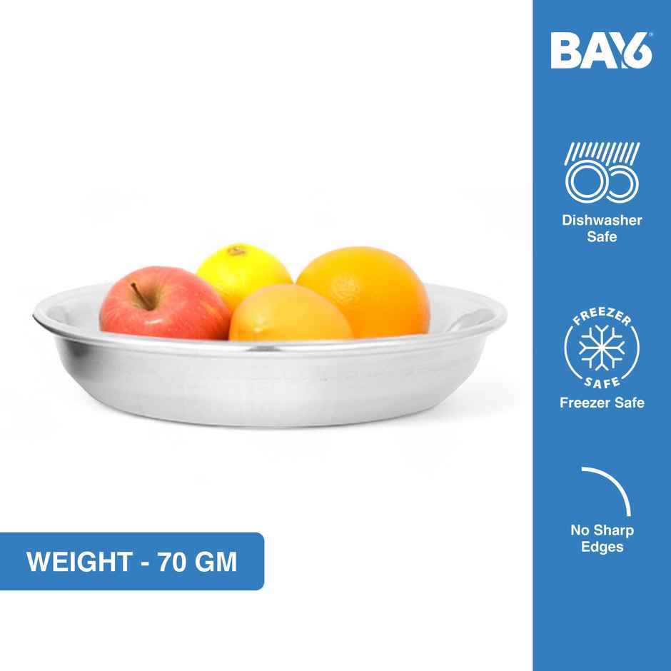 BAY6 Steel Side / Halwa Plate 5.5 Inch - (4pc)