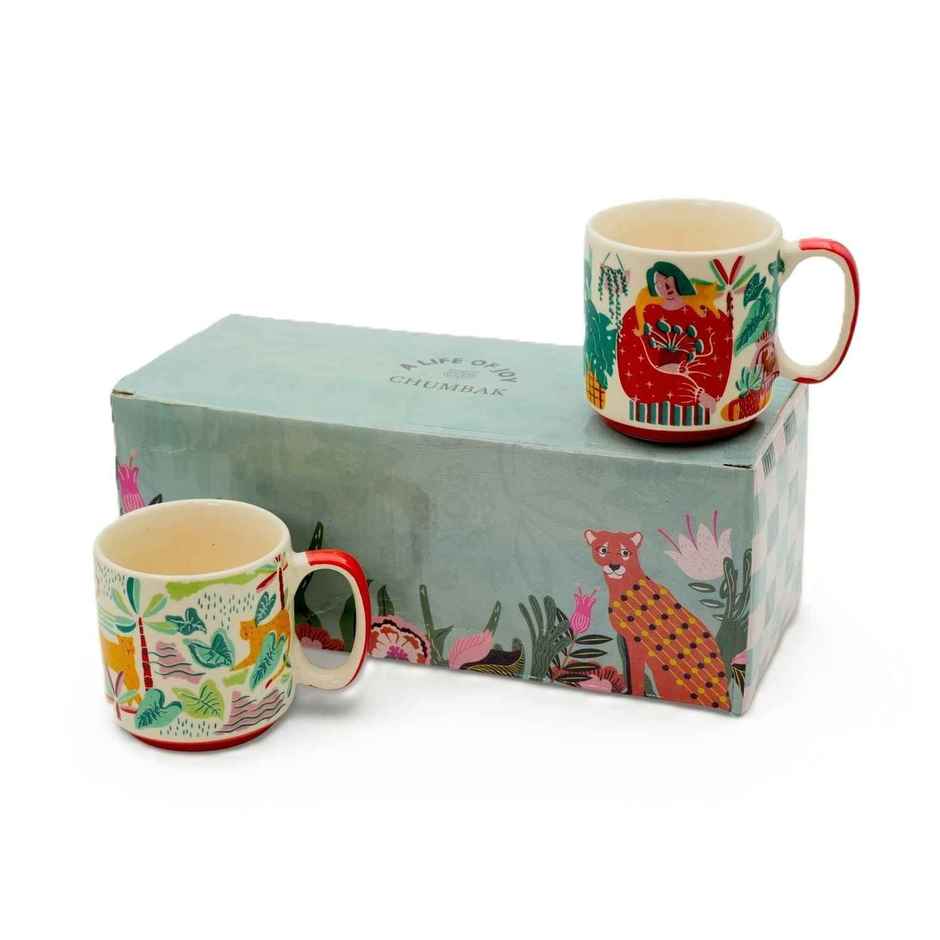Chumbak Cups of Joy Mug Set of 2 - Premium Gift Set for Loved Ones | With Gift Box