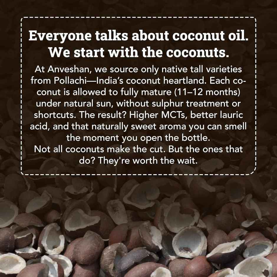 Anveshan Coconut Wood Cold Pressed Oil (Nariyal Oil)