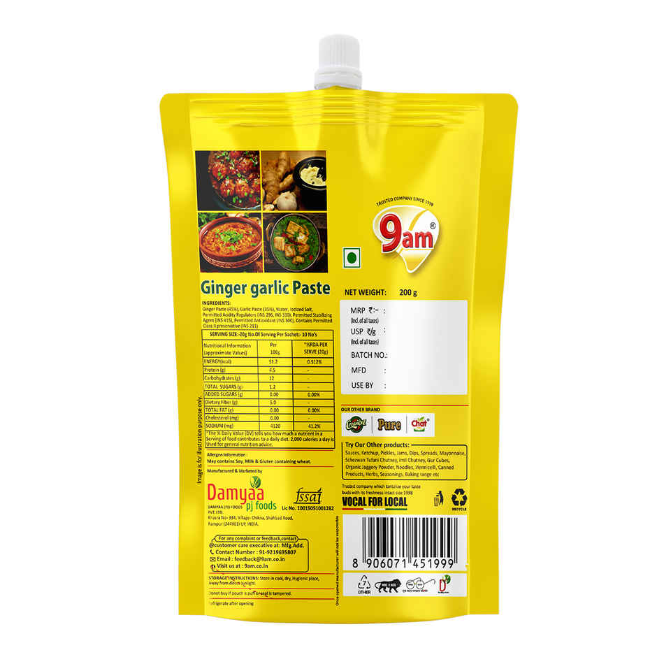 9am Ginger Garlic Paste for Daily Cooking