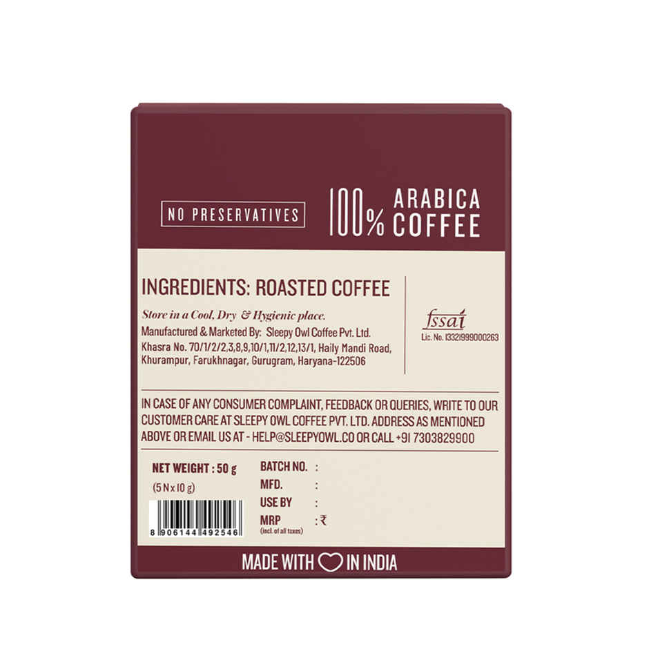 Sleepy Owl Dark Roast Coffee Dip Bags