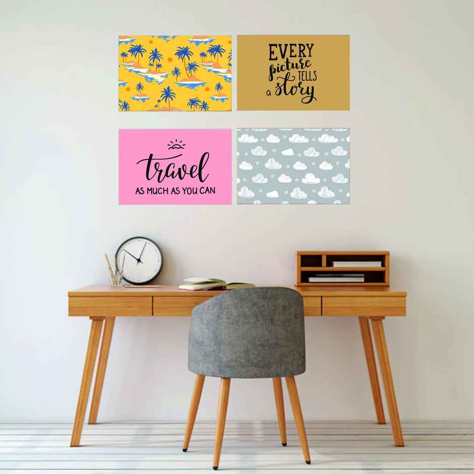 Paper Plane Design Travel Theme Wall Posters | Set of 10 | (12 Inch x 18 Inch) D10