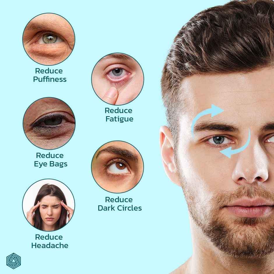 Boldfit Boldhealth Eye Mask Cooling Gel With Beads For Dark Circles, Dry Cooling Eyes -Aqua Green