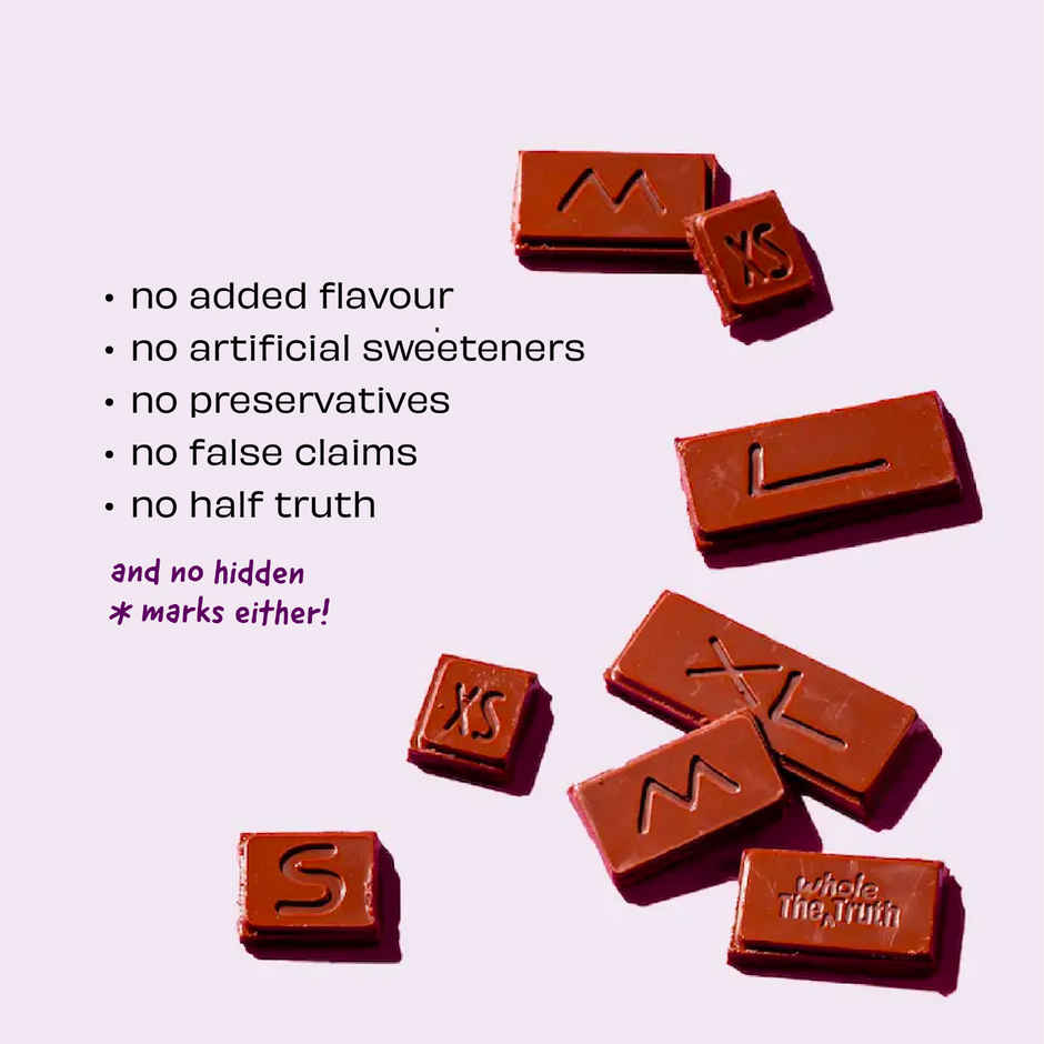 The Whole Truth Dark Cocoa Bar - Almond Raisin | 80 g | Sweetened with dates