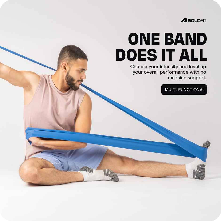 Boldfit Resistance Bands For Workout Pilate Bands Red, Blue, Black 3Set