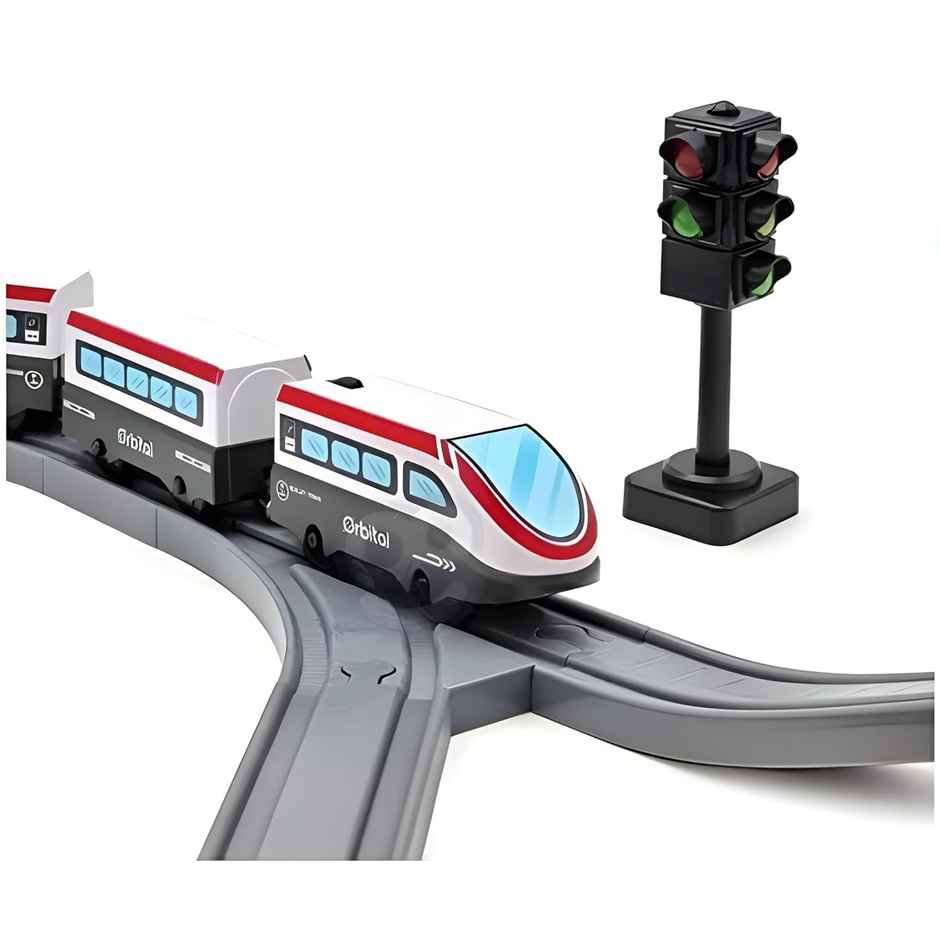 Toyshine Diy 80Pcs Rc Electric Train Set With Track | For Kids of Age 3 and Above