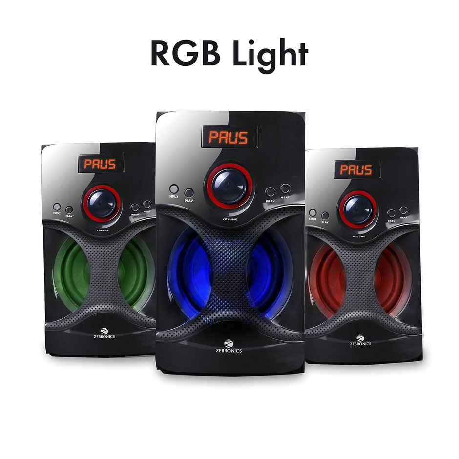 Zebronics BT4440RUCF 4.1, 60W, Multimedia Speaker, BT, USB, SD, AUX,10.92cm Front Firing Woofer