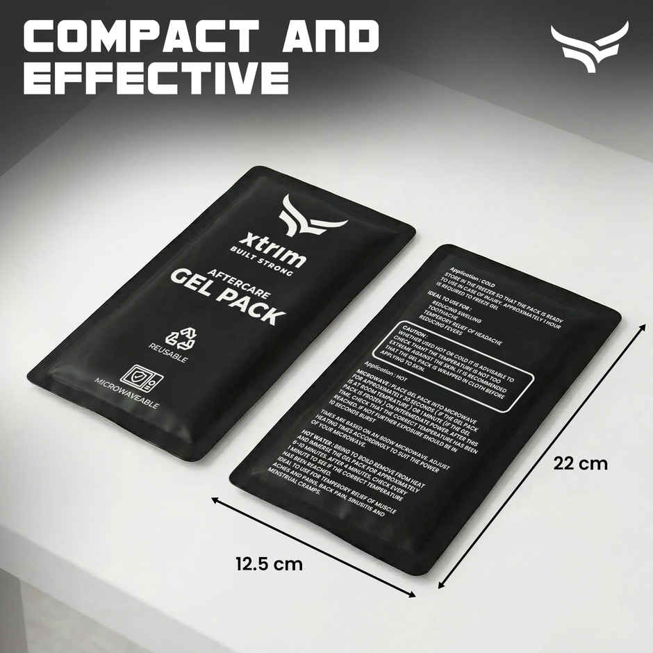 Xtrim Reusable Hot & Cold Gel Pack | Flexible Ice & Heat Therapy Pack | Pain Relief | Leak-Proof