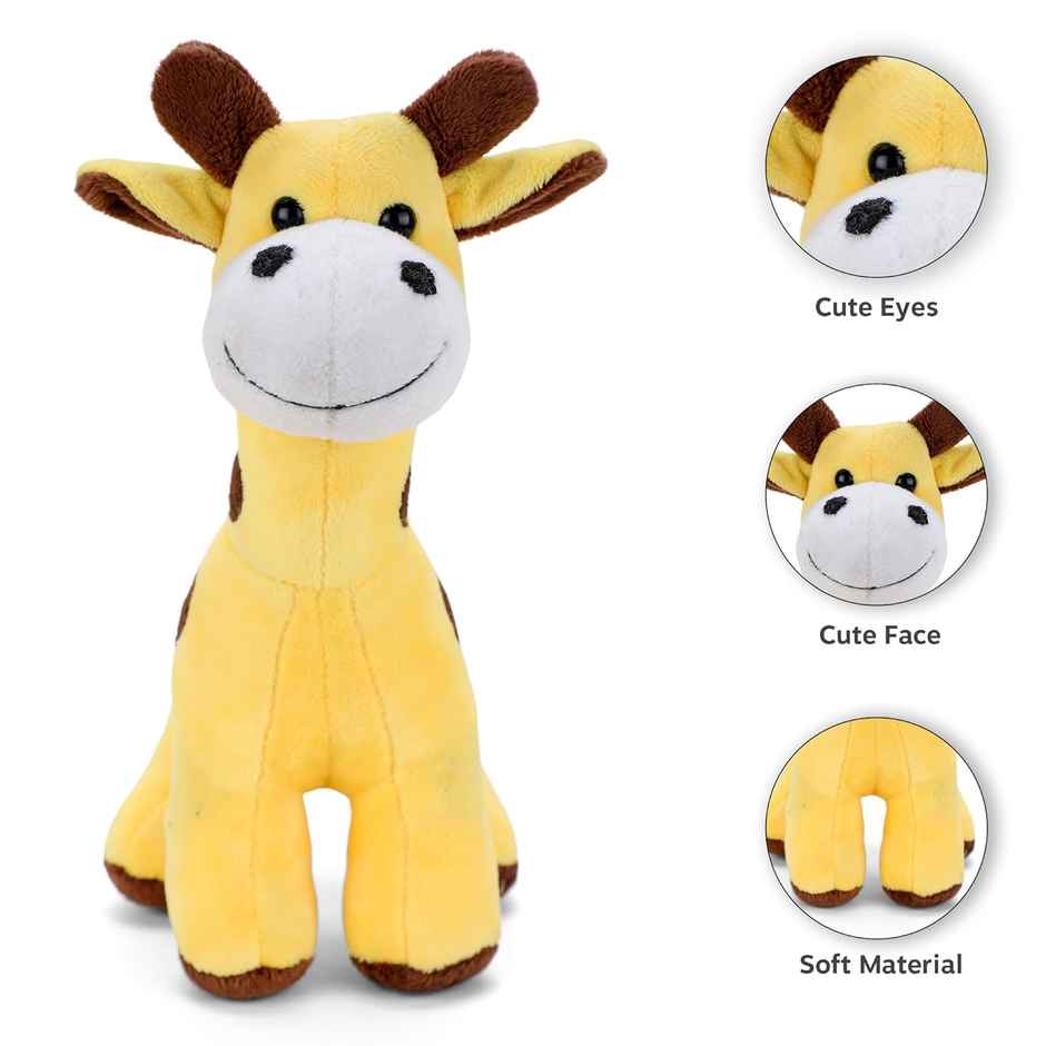 Webby Plush Standing Giraffe Soft Toys for Kids 22 CM (Yellow)