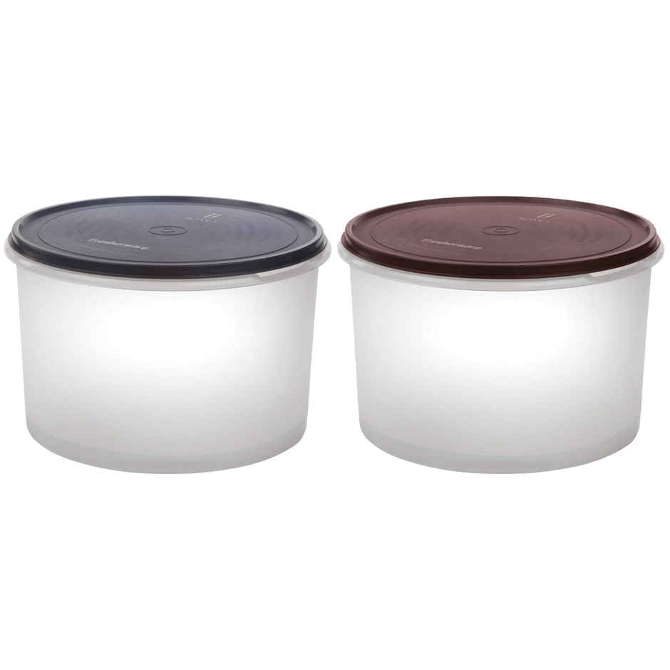 Joyo Fresherware Round Plastic Container | BPA Free | For Rice, Dal, Atta & Flour | Assorted