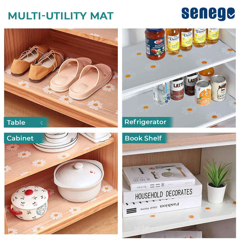 Senego Anti Slip Mat 3m Petal Print Shelf Drawer Liner | EVA, BPA Free