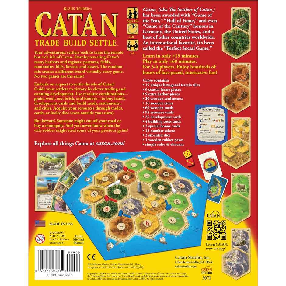 Awestuffs Catan Board Game Accessories Main Base Game 5th Edition