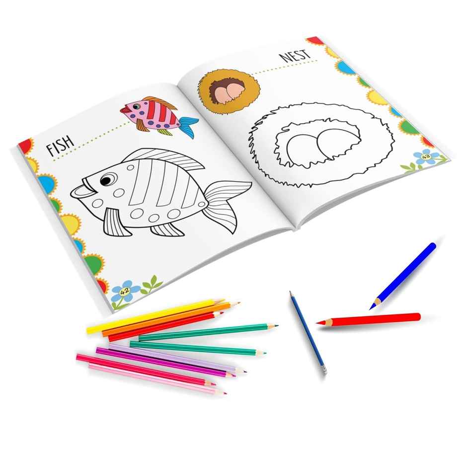 Jumbo Colouring Book - Activity Colouring Book for 3 to 5 years old kids