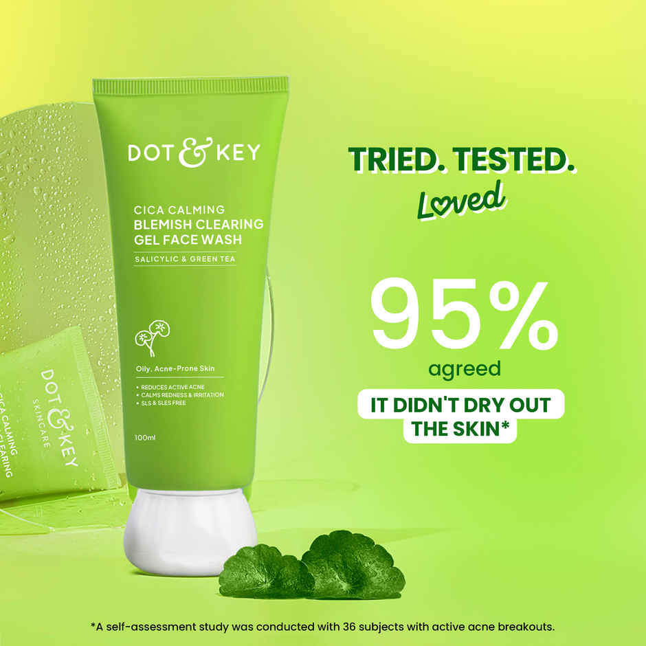 Dot & Key Cica Salicylic Face Wash With Tea Tree Oil For Oily Acne Prone Skin