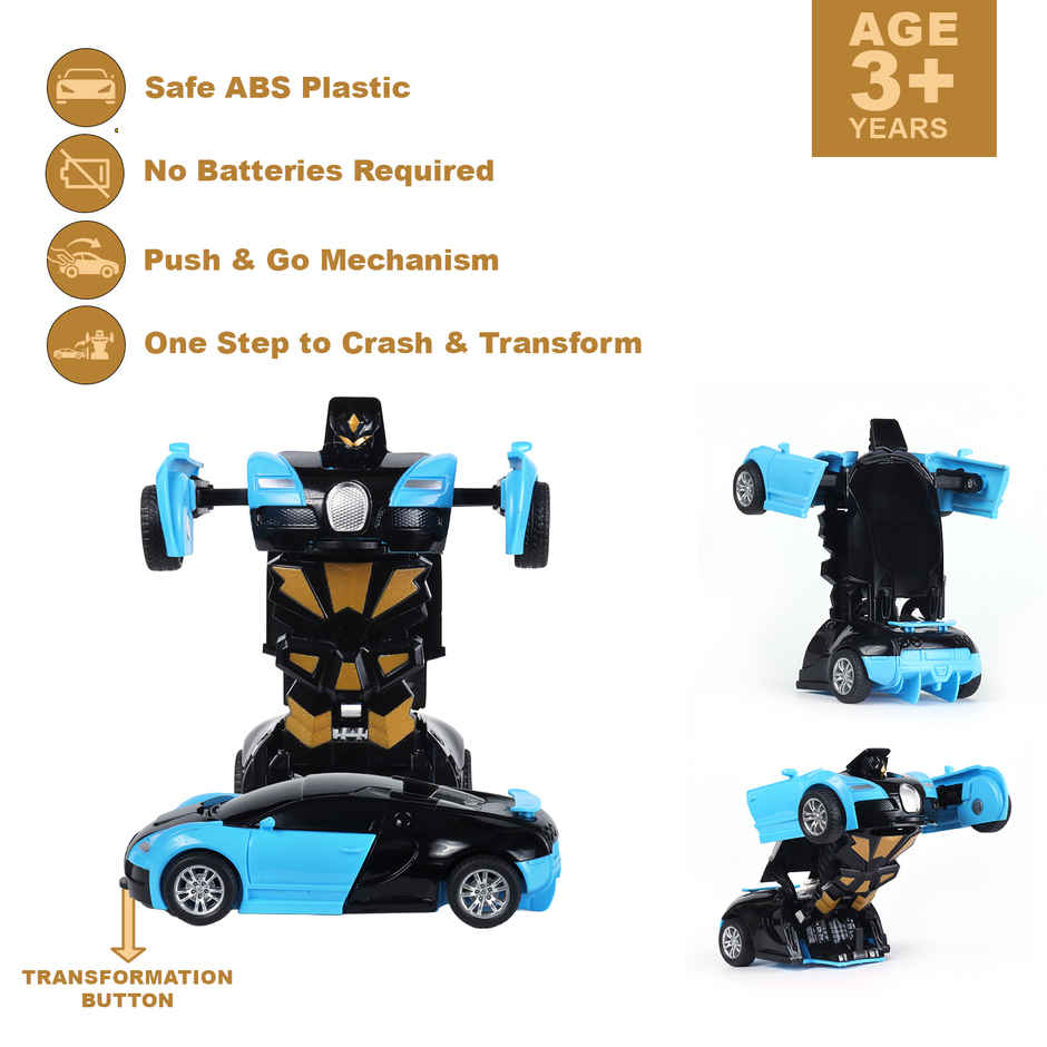 Race N Roll Deforming Friction Car Bug Blue