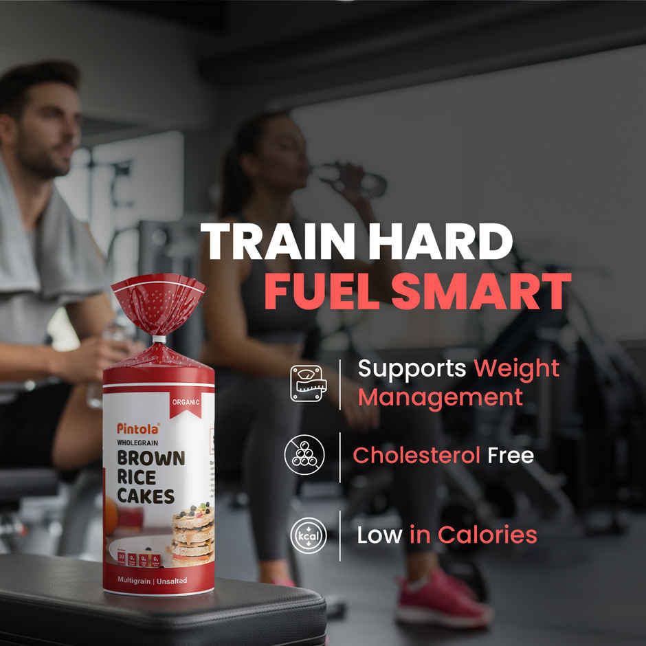 Pintola Organic Wholegrain Brown Rice Cakes Multigrain | Snack Essential