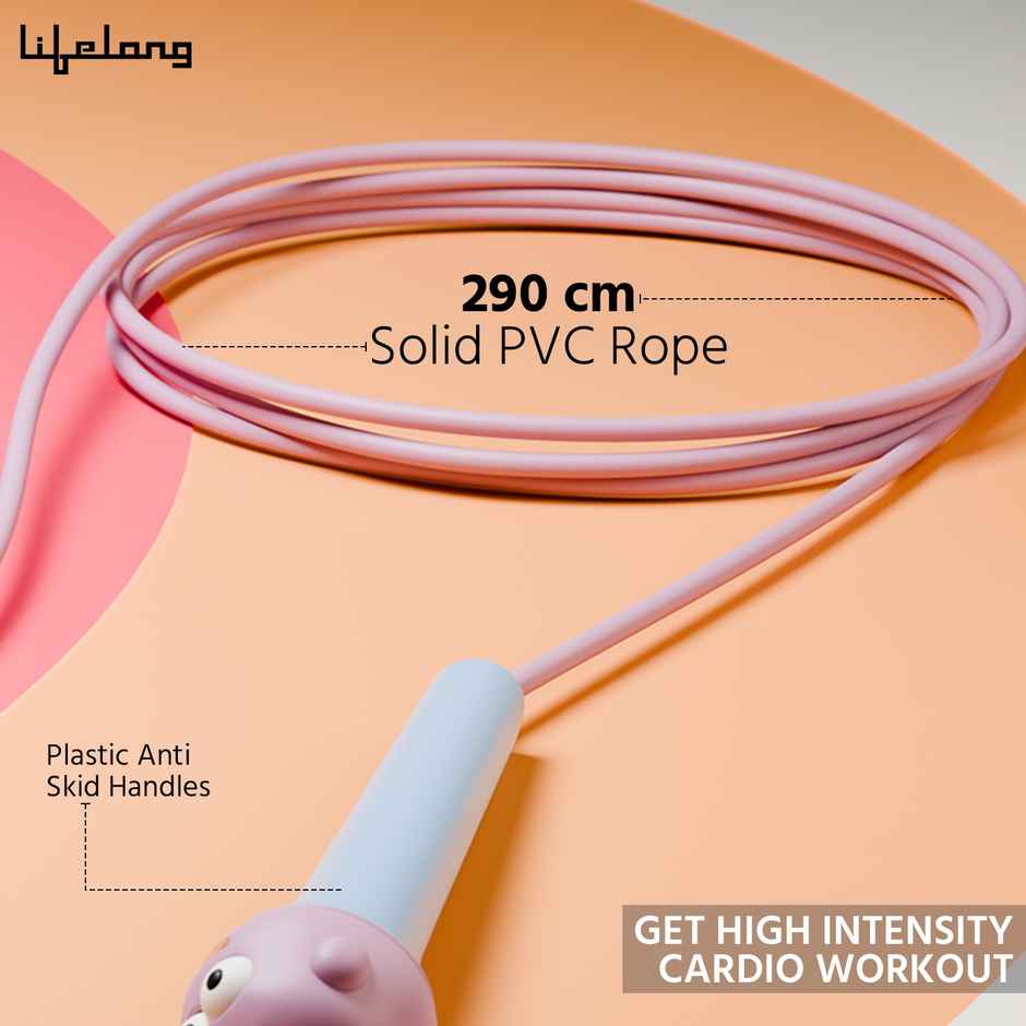 Lifelong Skipping Rope for Men, Women & Children | Tangle-Free, 290cm (Blue, LLSR05)