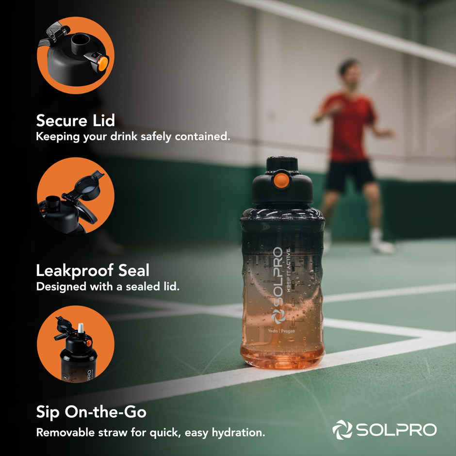 Solpro Voda Prague Sipper Water Bottle | Leakproof BPA Free for School Office Gym Travel | 1 L