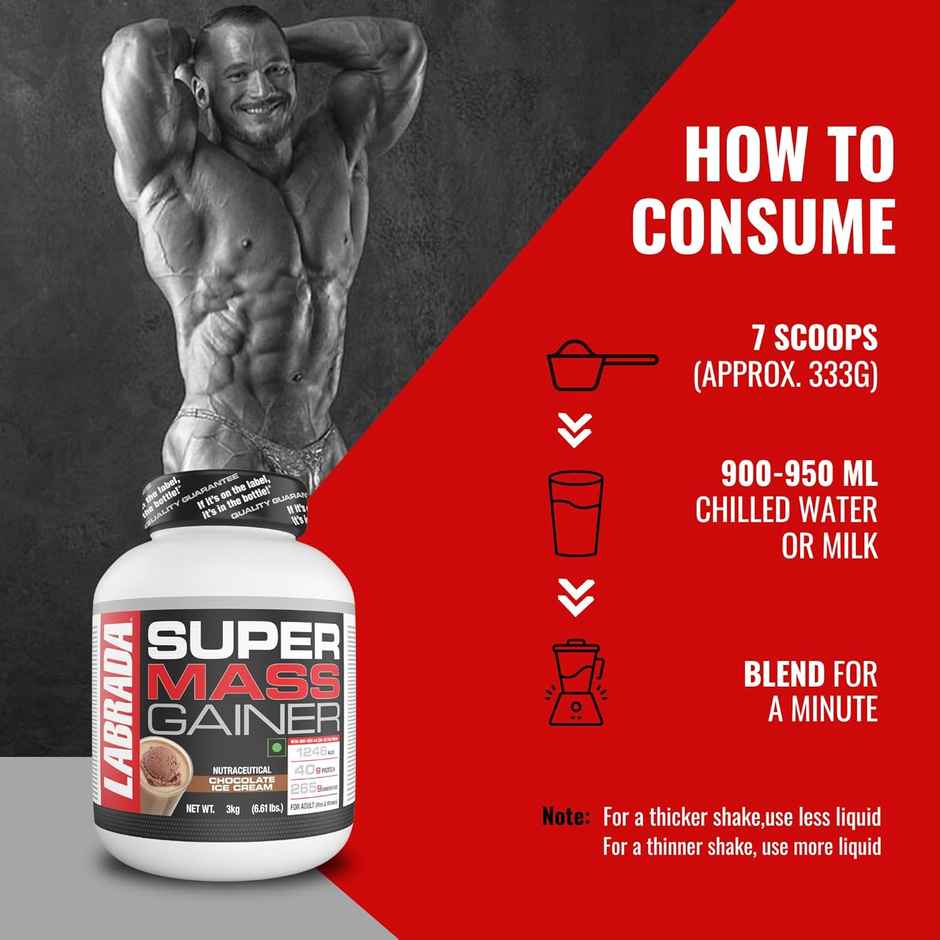 Labrada Super Mass Gainer Choc Ice Cream