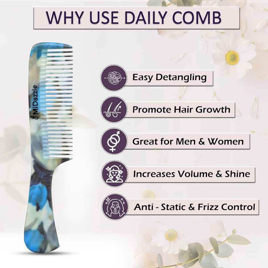 Midazzle Ultima Shampoo Comb Handle - 6D |MIUC2402 | Assorted