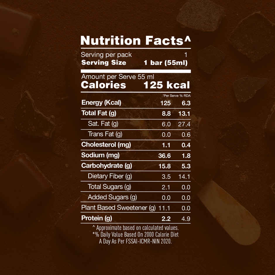 The Brooklyn Creamery Death by Chocolate Chocobar Ice Cream |Low Calorie Zero Added Sugar