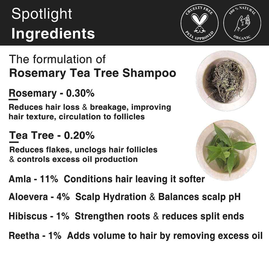 Soulflower Pro Vitamin B5 Rosemary Tea Tree Shampoo