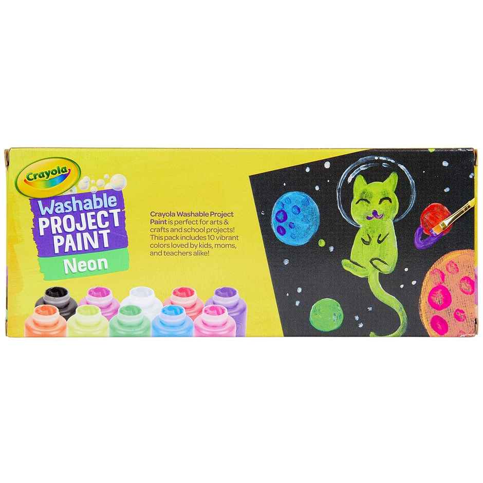 Crayola Washable Kids Project Paint | Neon, Arts & Crafts Supplies for Kids | Ages 3+