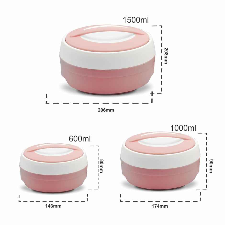 Asian Cosmos Casserole Set Of 3 (600 +1000 +1500 ml)- Assorted