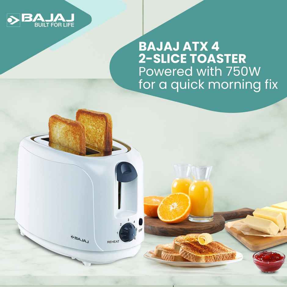 Bajaj Auto Pop Metallic Toaster Atx 4