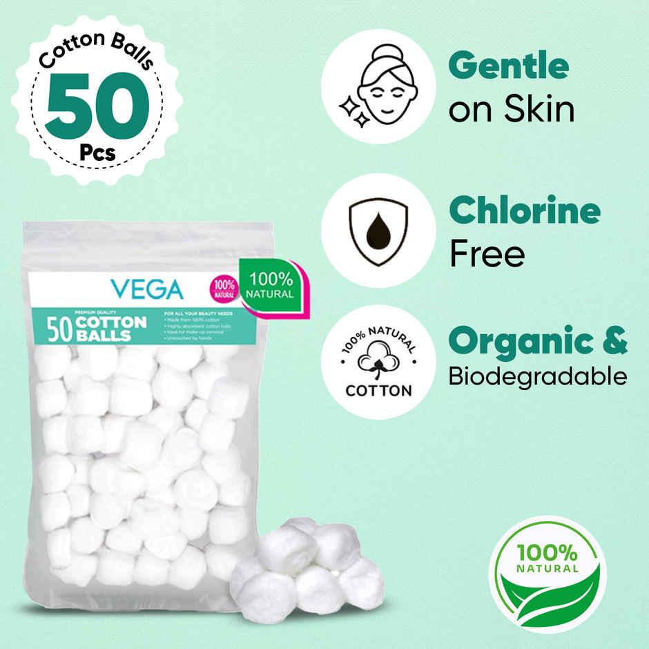 VEGA Care White Cotton Balls | Soft & Absorbent