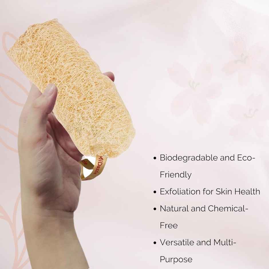 Midazzle 100% Natural Body Scrubber Organic Loofah for Bathing - Long |MIOL6101