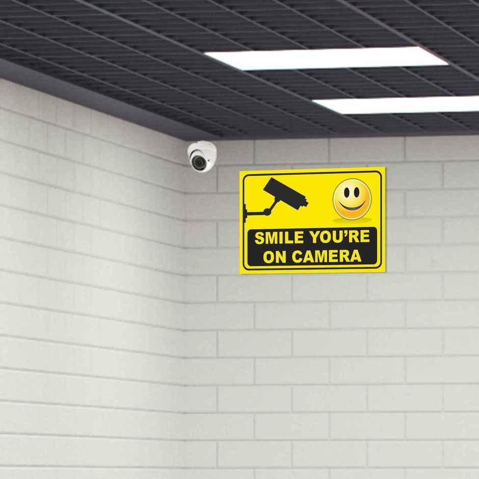 Paper Plane Design You Are Under Cctv Sign Wall Posters | Set Of 6 | Size 29 x 21 cm | D76