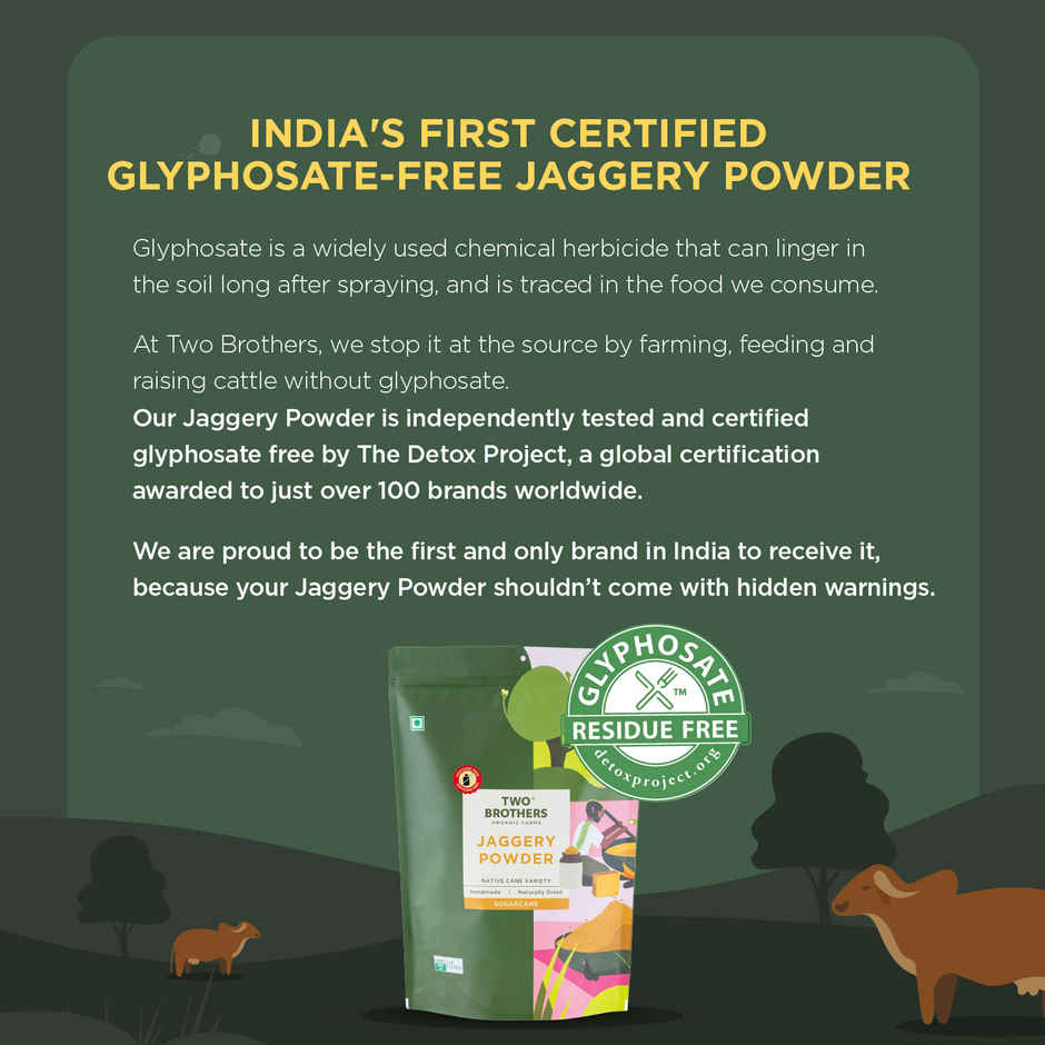 Two Brothers Jaggery Powder Crushed Granular Sugarcane