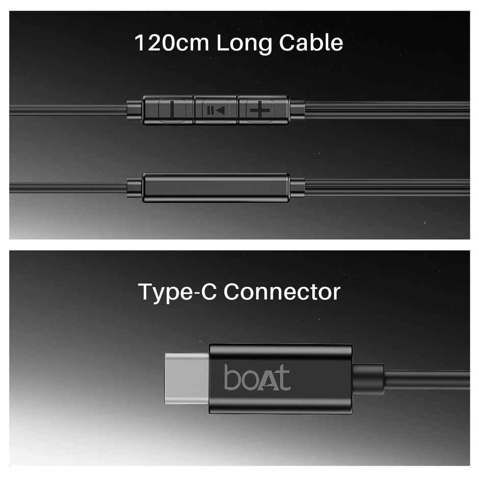 boAt Bassheads 90C Wired Earphones | Black