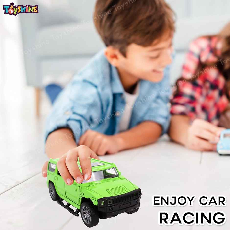 Toyshine 1:32 Scale Die Cast Racing H2 Model Vehicle Toy Car With Pull Back Function, Green