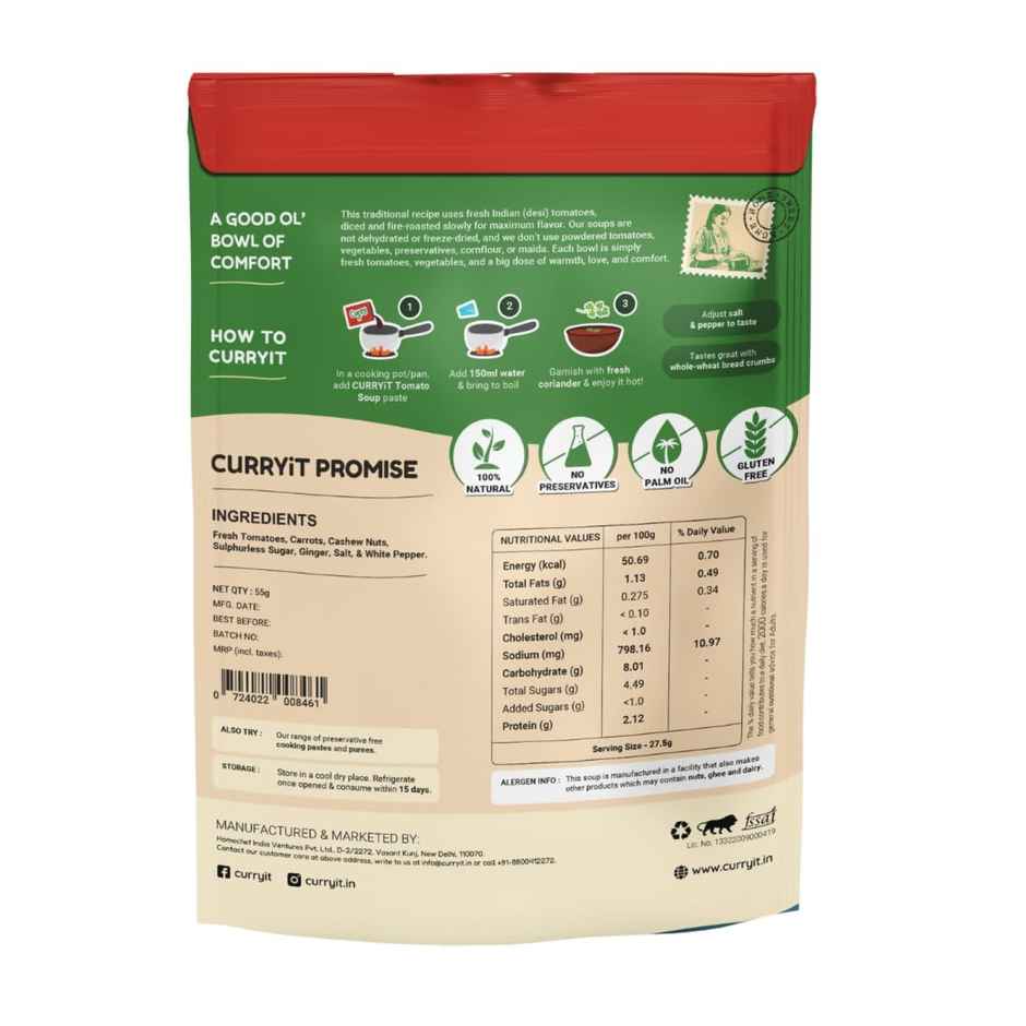 Curryit Tomato Soup Preservative Free